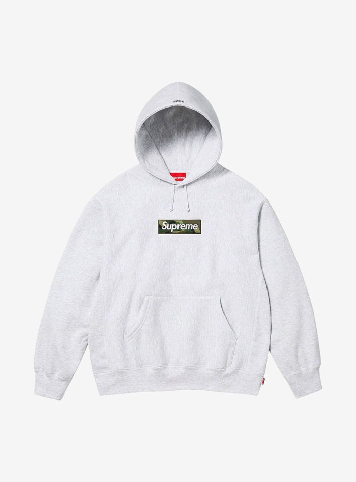 Supreme Box Logo Hoodie Grey Atmosneak