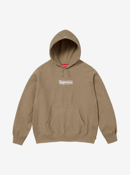 Supreme Box Logo Hoodie Desert Brown